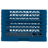 Vollrath PM0912-6 Traex® Plate Crate Royal Blue 9 Compartment Plate Rack - Holds 11 1/4 inch to 12 1/2 inch Plates