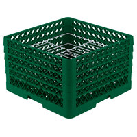 Vollrath PM2110-5 Traex® Plate Crate Green 21 Compartment Plate Rack - Holds 9 3/16 inch to 10 inch Plates