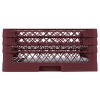 Vollrath PM4407-3 Traex® Plate Crate Burgundy 44 Compartment Plate Rack - Holds 6 inch to 7 inch Plates