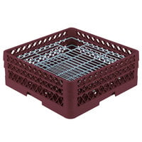 Vollrath PM4806-2 Traex® Plate Crate Burgundy 48 Compartment Plate Rack - Holds 5" to 6" Plates