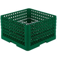 Vollrath PM2011-5 Traex® Plate Crate Green 20 Compartment Plate Rack - Holds 10 inch to 10 3/4 inch Plates