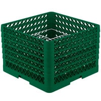 Vollrath PM2011-6 Traex® Plate Crate Green 20 Compartment Plate Rack - Holds 10 3/4 inch to 11 inch Plates