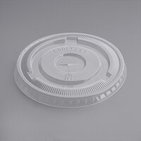Choice Clear Flat Lid with Straw Slot - 9, 12, 16, 20, and 24 oz. - 1000/Case