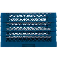 Vollrath PM2110-5 Traex® Plate Crate Royal Blue 21 Compartment Plate Rack - Holds 9 3/16 inch to 10 inch Plates