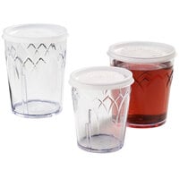 Dinex DX1196ST8714 Translucent Disposable Lid with Straw Slot for Plastic Tumblers - 1000/Case