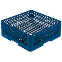 Vollrath PM3807-2 Traex® Plate Crate Royal Blue 38 Compartment Plate Rack - Holds 5 inch to 6 1/8 inch Plates