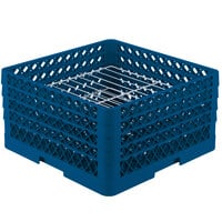Vollrath PM2209-3 Traex® Plate Crate Royal Blue 22 Compartment Plate Rack - Holds 7 inch to 7 7/8 inch Plates