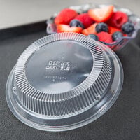 Dinex DX11870174 Clear Dome Disposable Lid for Dinex DXSWC6 6 oz. Clear Tulip Bowls, Dinex DXSWC8 8 oz. Clear Tulip Bowls, Carlisle 4531 5 oz. Tulip Dish, and Carlisle 4535 8 oz. Clear Tulip Bowls - 1000/Case