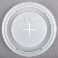 Dinex DX5900ST8714 Translucent Disposable Lid with Straw Slot for Dinex DXFT907 9 oz. Clear Fenwick SAN Tumbler and Dinex DXFT1207 12 oz. Clear Fenwick SAN Tumbler - 1000/Case