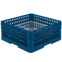 Vollrath PM3208-3 Traex® Plate Crate Royal Blue 32 Compartment Plate Rack - Holds 4 3/4 inch to 7 5/8 inch Plates