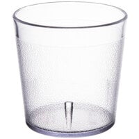 Dinex DX552907 9 oz. Clear SAN Plastic Short Pebbled Tumbler - 72/Case