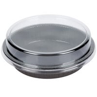 Solut 8 inch Bake and Show Round Paperboard Oven-Ready Takeout / Cake Pan with Lid - 10/Pack