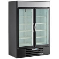 Beverage-Air MMR49HC-1-B MarketMax 52 inch Black Refrigerated Glass Door Merchandiser with LED Lighting
