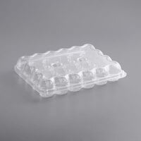 24 Compartment Clear Hinged Lid Mini Cupcake Container   - 11/Pack