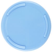 Tablecraft 53FCAPLBL Solid Light Blue End Cap for Inverted or Squeeze Bottles with a 53 mm Opening - 12/Pack
