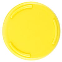 Tablecraft 53FCAPY Solid Yellow End Cap for Inverted or Squeeze Bottles with a 53 mm Opening - 12/Pack