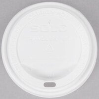 Solo TLP316-0007 Traveler White Dome Hot Cup Lid with Sip Hole - 1000/Case