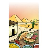 8 1/2 inch x 11 inch Menu Paper - Southwest Themed Taco Design Cover - 100/Pack