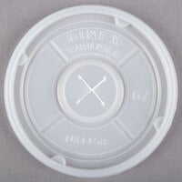 Dinex DXTT58 Translucent Disposable Lid with Straw Slot for Tumblers - 1000/Case