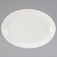 Homer Laughlin by Steelite International HL31100 Empire 8 3/8" Ivory (American White) Coupe Oval China Platter - 36/Case