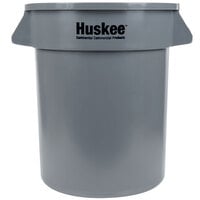 Continental 2000GY Huskee 20 Gallon Gray Round Trash Can