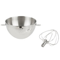 KitchenAid KN3CW Stainless Steel 3 Qt. Mixing Bowl and Whip for Stand Mixers