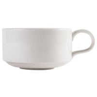 CAC SMG-13 13 oz. Ivory (American White) Rolled Edge Stackable China Cup - 36/Case