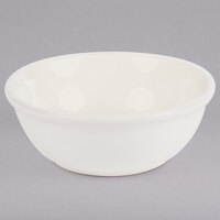 Acopa 10 oz. Ivory (American White) Rolled Edge Stoneware Nappie Bowl - 36/Case