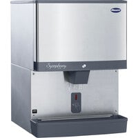 Follett 110CM-NI-SI Symphony Plus 110 lb. Manual Fill Countertop Ice Dispenser with SensorSAFE Dispensing
