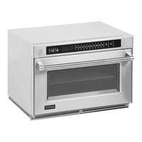 Amana HDC10Y15 Heavy-Duty Stainless Steel Compact Commercial Microwave with  Push Button Controls - 120V, 1000W