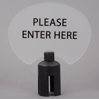 Aarco FOS-1 Oval "Please Enter Here" Stanchion Sign