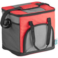 Choice Red Small Insulated Soft Cooler Bag with Shoulder Strap (Holds 24 Cans)