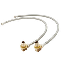 T&S B-0230-KIT Inlet Kit with 24 inch Hoses and Elbows (1/2 inch NPT Male Supply Nipples x 3/8 inch Compression)