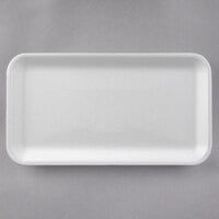 CKF 88115 (#10S) White Foam Meat Tray 10 3/4 inch x 5 3/4 inch x 1/2 inch - 500/Case
