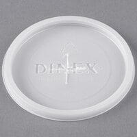 Dinex DX1193ST8714 Classic Translucent Disposable Lid with Straw Slot for Tumblers - 1000/Case