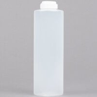 Tablecraft 2124C-1 24 oz. Clear Squeeze Bottle with 38 mm Flip Lid   - 2/Pack