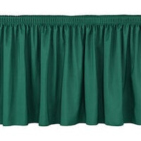 National Public Seating SS8-96 Green Shirred Stage Skirt for 8 inch Stage - 7 inch x 96 inch