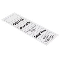 Cambro 13200 4 inch x 2 inch Large Labels for Beverage Dispensers