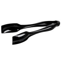 Visions 10 1/2 inch Black Disposable Plastic Tongs - 36/Case