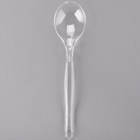 Visions 10" Clear Disposable Plastic Serving Spoon - 72/Case