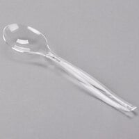 Visions 10" Clear Disposable Plastic Serving Spoon - 72/Case