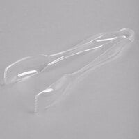 Visions 10 1/2 inch Clear Disposable Plastic Tongs - 36/Case