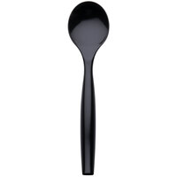 Visions 10 inch Black Disposable Plastic Serving Spoon - 72/Case