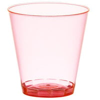 Fineline Quenchers 402-RD 2 oz. Neon Red Hard Plastic Shot Cup - 2500/Case
