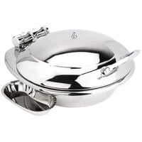 Eastern Tabletop 3939 Crown 4 Qt. Stainless Steel Round Induction Chafer with Hinged Dome Cover