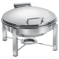Eastern Tabletop 3948/S 6 Qt. Round Stainless Steel Chafer with Stand and Hinged Dome Cover