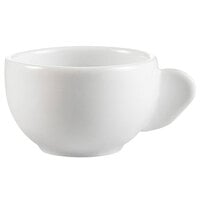 CAC RCN-37B Super White 3 oz. Clinton Rolled Edge Cup with Ear Handle - 36/Case