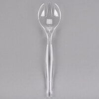 Visions 10" Clear Disposable Plastic Serving Fork - 6/Pack