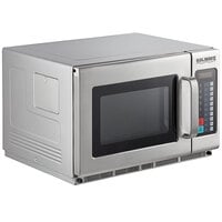 Solwave 2100W Stackable Commercial Microwave with Large 1.2 cu. ft. Interior and Push Button Controls - 208/240V