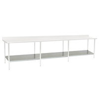 Eagle Group 24132SADJUS-18/3 Adjustable Stainless Steel Work Table Undershelf for 24 inch x 132 inch Tables